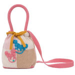 YanYan Checked Pouch in Strawberry Lambswool Pink Photo 0