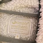 Simply Southern  Sherpa Snap Quilted pullover Green White size medium‎ Photo 2