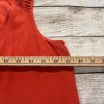 Daniel Rainn Women's Orange Silk Ruched Neck Sleeveless Tank Top Blouse Size S Photo 5