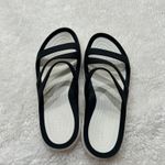 Crocs  Iconic Comfort Womens Swiftwater Sandals Black & White Slides Sz 8 SB #5 Photo 2