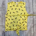 Dirty Laundry Dirtee Laundry Pineapple Tie Front Tank Top. Size XSmall. Photo 4
