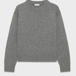 Aritzia Cashmere Relaxed Crew Sweater in heather dark grey, size medium Photo 0