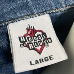 House of Blues Embroidered Jean Jacket large Blue Photo 7