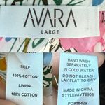 AVARA Womens Shirt Blouse White Multicolor Floral 3/4 Sleeve Size Large Photo 8