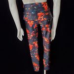 Joy Lab Black & Orange Floral Leggings (XS) Photo 5