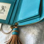New Hobo International NILA Large Zip Around Wallet Aqua Blue Photo 5