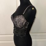 Victoria's Secret  DREAM ANGELS BLACK LACE DD CORSET CAMI LACE MESH TOP Photo 1