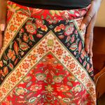 Floral Double Slit Maxi Skirt Red Size XS Photo 2