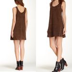BB Dakota Women’s Casual Brown Leather Sleeveless Suede Mini Dress, XS Photo 1