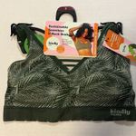 Kindly Yours Bra Sustainable Seamless V Neck Bralette in Green Wind Palm S NWT Photo 2