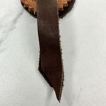 Soft Brown Leather Fringe Western Concho Rock Creek Idaho Boho Keychain Keyring Photo 5