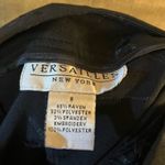 Versailles New York Black‎ Embroidered Floral Dress Pants Size 8 Black Photo 9