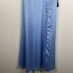 Lulus  Invitation Satin Cowl‎ Neck Maxi Dress Blue Sz M NWT Photo 5
