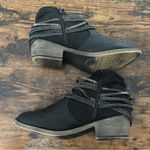 SO  Celery Black Ankle Booties with Straps Boho Bohemian Casual Fall 10 Photo 3