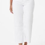 7 For All Mankind  Cropped Wide Leg White Jeans Size 32 New Photo 0