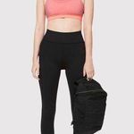 Lululemon Womens Legggings Black In Movement Pull On Stretch Gym Yoga Size 2 Photo 0