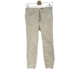 Anthropologie Pilcro High-Rise Skinny Corduroy Pants Creme Ivory Size 28 Photo 2