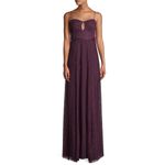 Jill Stuart Jill Eliza Lace Slip Gown Cutout Front in Purple 2 long maxi dress Photo 9