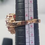 Ruby Red Zirconia Heart Shaped Ring Gold Plated Adjustable New Photo 6