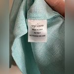 Mary G. Palm Beach XS Blue Blouse Floral Buttons Long Sleeve Pullover Top Photo 3