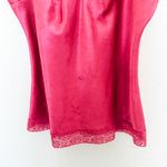 One Step Up Y2K Beaded Lace Cami Dark Pink Size Large Coquette Fairy Glam Photo 2