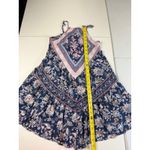 American Eagle  Outfitters XS Halter Dress Blue Floral Boho Mini Photo 6