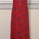 Zip Code vintage Red Fish Print Cotton Dress woman size MEDIUM Photo 0