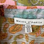Maison d‘Amélie Pastel Flowy Peasant Top Floral Patchwork Boho Chic Hippie XS Green Photo 6