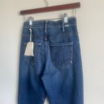 NWT MOTHER The Hustler Ankle Fray Flared Jeans in Night Clubbing High Rise 24 Blue Photo 7