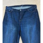 Old Navy  Mid Rise Baggy Wide Leg Jeans Dark Wash Blue Denim High Waist Size 26 Photo 2