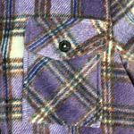 Sky To Moon Women's Shirt Shacket‎ Sz S Purple Plaid Button Down Long Sleeve NEW Photo 5