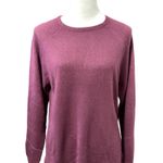 Sweet Romeo  Pullover Sweater Long Sleeve Crew Neck Tight Knit Purple Women's S Photo 1