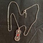 JACK Nightmare Before Christmas  and Sally Necklace with Red stone. 18” Long. Photo 2