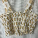 J.Crew  Smocked Tube Top Gathered Floral Block Print Size Large Photo 9