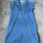 Chelsea Studio Denim Button Down Snap Dress SIZE 14 Blue Photo 0