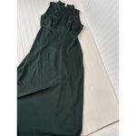 Lulus NWT  Classic Elegance Green Satin Sleeveless Mock Neck Maxi Dress Size M Photo 1