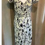 ASTR  The Label Criss Cross Smock Floral Midi Dress Women’s Size XL Photo 0