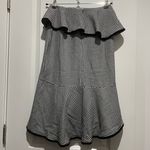 Bellenista ruffled plaid houndstooth skirt Black Photo 2