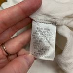 Umgee Womens Off The Shoulder Tie Front Top Ruffle Short Sleeve Linen Size Small White Photo 5