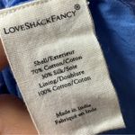 Love Shack Fancy Teyana Salty Sea Long Sleeve Mini Dress Hibiscus Floral Blue 00 Photo 11