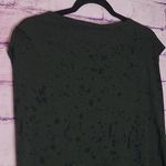 Evereve  X MICHAEL STARS BURNOUR STYLE ARMY GREEN BLACK ASYMMETRICAL TEE XS Photo 5