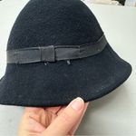Vintage Black Wool Womens Hat Fall Classic Photo 1
