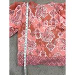 Nanette Lepore NWT  Top Blouse S Small Pink Paisley Tassel Tie V Neck School Boho Photo 4