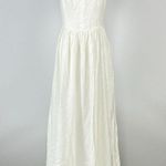 Farm Rio NWT  Stretch Linen Blend Cami Maxi Dress Size S Classic Off White Photo 6