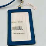 Coach Tan and Navy Blue ID Lanyard Holder Photo 5