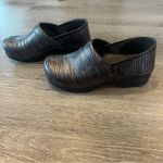 Dansko  Grey Striped Black Slip On Clogs Women’s Size 40 Photo 4