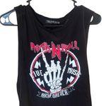 Rock Rose Couture Rock N Roll Black Graphic Tank Top Size Large Photo 2
