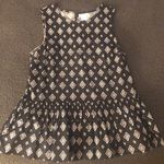 Time & Tru Black And White Printed Dressy Tank Photo 0