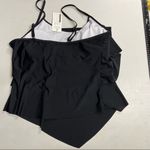 IN’VOLAND Women’s Black Swimsuit Top, Asymmetrical Hem Padded Size 18W New Photo 9