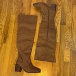 Seychelles  Women’s 7 Faux Suede Brown Knee High Heeled Boots Boho Western Photo 0
